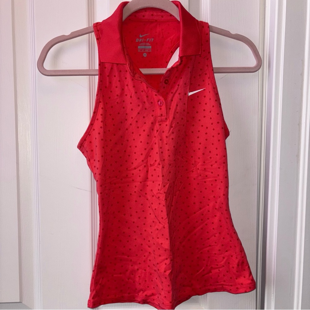 Nike Women's Red Dri-FIT Golf Tank